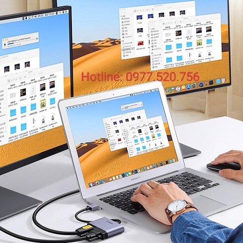 Bộ chuyển đổi USB 3.0 ra HDMI và VGA Ugreen 20518